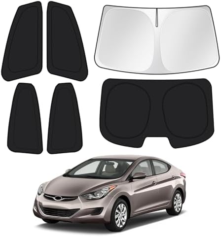 Canvcle Window Shades for 2011-2016 Hyundai Elantra Accessories Windshield Sun by Canvcle