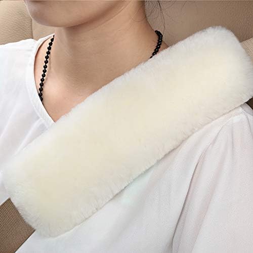 OGLAND 2 Pack Sheepskin Car Seat Belt Cover Pads | Wool Seatbelt Cushions - Image 2