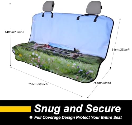 Back Seat Cover for Car Trucks Van SUV Jeep, Waterproof Rear Bench Towel Seat - Image 4