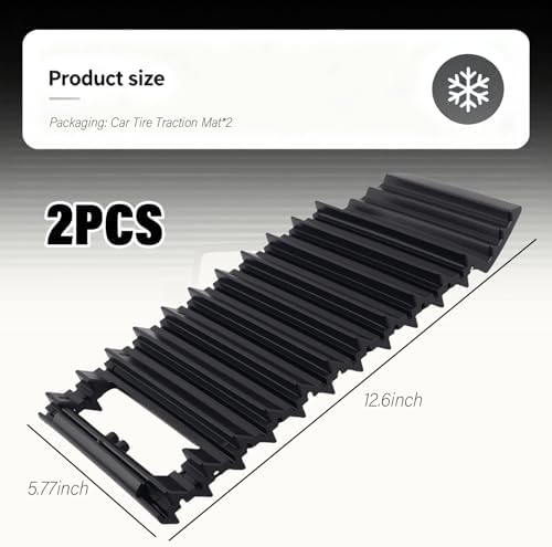 2PCS Upgraded Car Tire Traction Mats, Winter Essentials Cars Recovery Tracks - Image 2