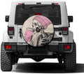 Delerain Spare Tire Cover with Backup Camera Hole Skeleton Drinking Coffee by Delerain