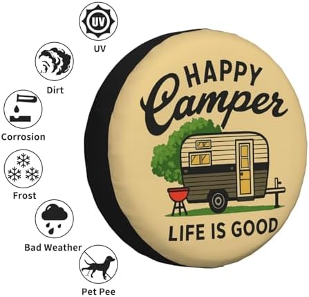 Spare Tire Cover Happy Campers Wheel Covers Weatherproof Universal Wheel - Image 5