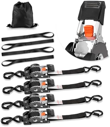 VEVOR Retractable Ratchet Straps, 1 in x 10 ft, Tie Down Straps by VEVOR