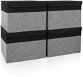 Bagnizer Large 22 Quart Linen Fabric Foldable Storage Bin Cube Organizer Basket by Bagnizer