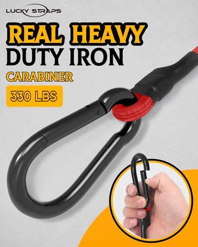 8 Pack 60" Carabiner Bungee Cords Heavy Duty Outdoor, 190 Lb Break Strength - Image 3