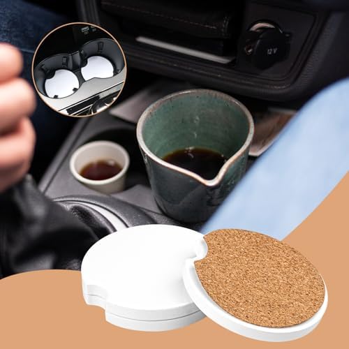 50 Pack 2.56 inch Ceramic Car Sublimation Coasters - Image 6