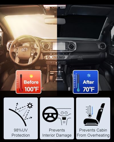 Foldable Front Windshield Sunshade fit - Image 2