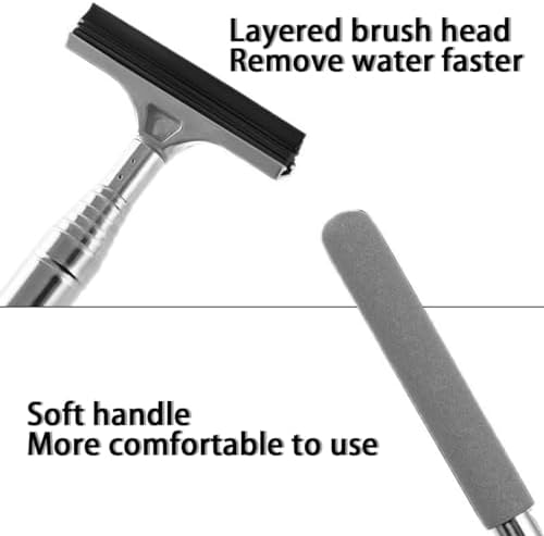 8sanlione 38.6 Inch Telescopic Side Mirror Glass Squeegee - Image 4