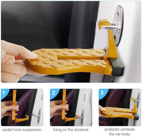 Car Door Step with Glass Breaker Safety Hammer & Roof Rack Access, Foldable - Image 5