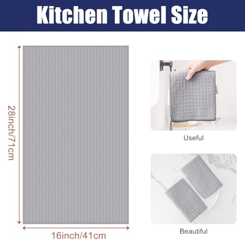 Homaxy Microfiber Waffle Weave Kitchen Towels, 6 Pack - Image 2