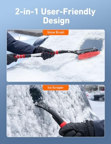 AstroAI 40" 2-in-1 Detachable Snow Brush & Ice Scrapers - Image 2