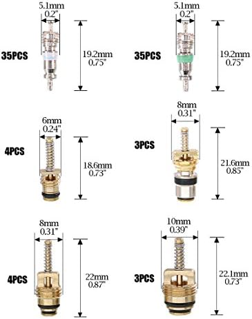 GLARKS 102Pcs Car Air Conditioner Valve Core Schrader Valve Cores Accessories - Image 4