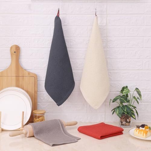 Kitinjoy 100% Cotton Waffle 8-Pack Kitchen Towels - Image 5