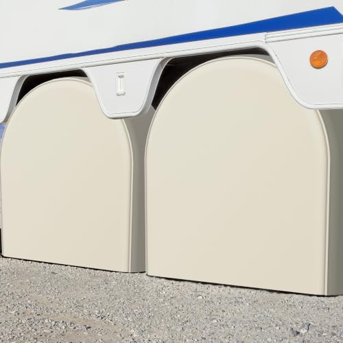 eletecpro RV Tire Covers, Fit 26-29 Inch Tire, Light Beige - Image 5