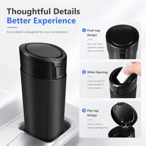 Car Trash Can with Lid, 2 Pack - Image 3