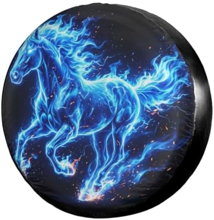 Delerain Horse Spare Tire Covers Waterproof Dust-Proof Spare Wheel Cover by Delerain