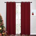 NICETOWN Christmas Burgundy Blackout Curtains, 1 Pair, 34 x 84-inch by NICETOWN