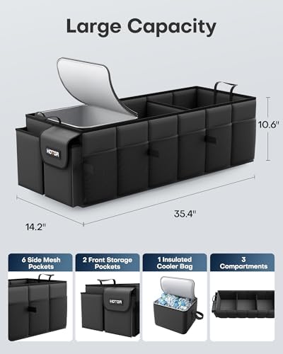 HOTOR Trunk Organizer, Sturdy Foldable - Image 3