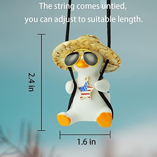 Cool Swinging Duck Car Hanging Ornament, Pendant Interior Rearview Mirror - Image 3