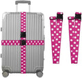 Hot Pink Polka Dot Luggage Straps by Unknown