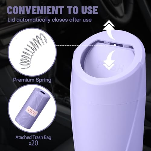 Car Trash Can Bin with Lid - Image 7