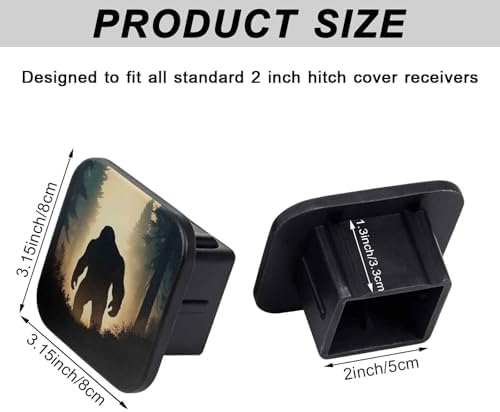 Trailer Hitch Cover 2 Inch Square Receiver Hitch Cover Rubber Tube Plug - Image 2