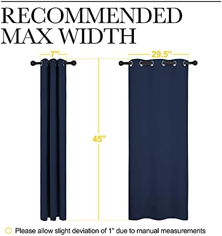 NICETOWN Blackout Draperies Curtains, 1 Pair, 34 x 45 inches - Image 6