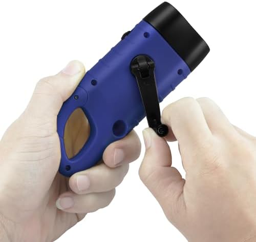 Simpeak 2-Pack Hand Crank Solar Powered LED Flashlight, Emergency Survival - Image 5