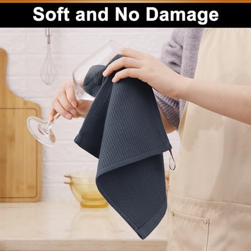 Homaxy 100% Cotton Waffle Weave Kitchen Towels, 12 Pack - Image 5