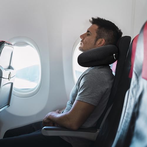 Black Travel Neck Pillow U Shape Memory Foam Airplane Pillow Soft - Image 7