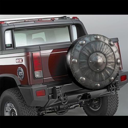 Metal Shield Viking Spare Tire Cover Wheel Protectors Weatherproof Sun - Image 6