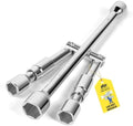 MIKKUPPA 4 Way Folding Lug Wrench, 4 Way Sliding Wheel Lug Nut Wrench by MIKKUPPA