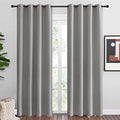 NICETOWN Silver Grey Room Darkening Curtain Panels 86" Long by NICETOWN
