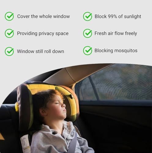 2 Pack Universal Car Rear Window Screen 25" x43'' - Image 2
