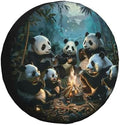 Spare Tire Cover Pandas Sit Around A Campfire Wheel Tire Cover Waterproof Sun by Unknown