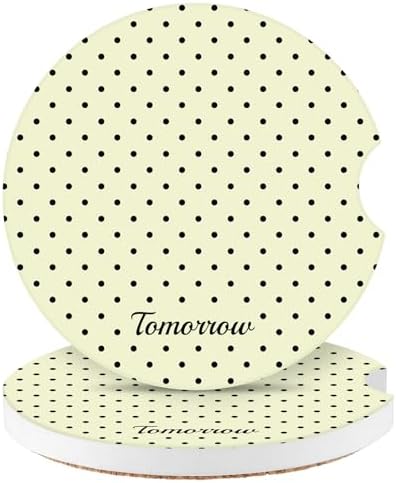 Cute Fashion Polka Dot Car Coasters 2 Pack by Watbro