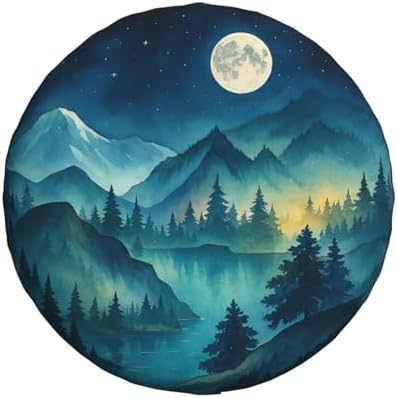 Spare Tire Cover Mountains Nature Scenery Wheel Covers Weatherproof Universal - Image 2