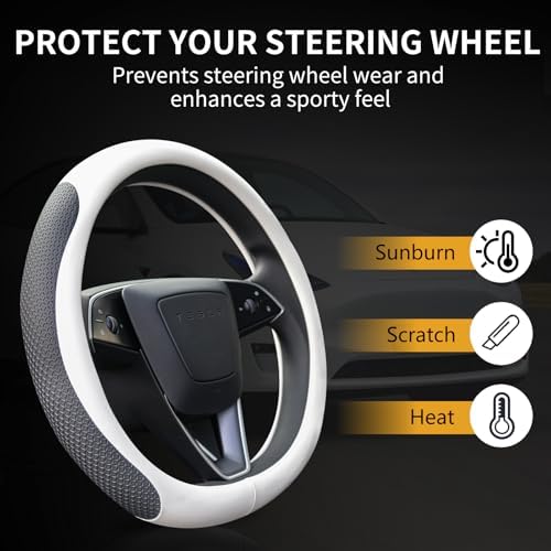 Uxcer Nappa Leather Steering Wheel Cover Compatible - Image 6
