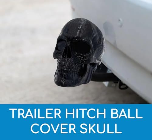 Trailer Hitch Ball Cover Skull Truck Hitch Cover Brake Tail Rubber Towing Hitch - Image 2