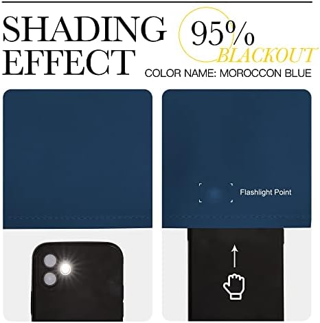 NICETOWN Blackout Curtains for Office 2 Panels 55 x 120-inch Moroccan Blue - Image 5