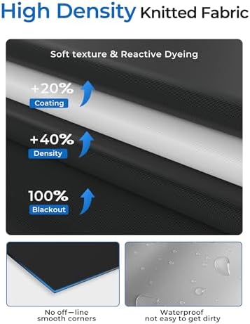 Sumobaby Blackout Curtains 48"x60" Portable No Drill Black Out Window Cover - Image 6