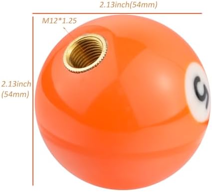 5 Ball Billiard Shift Knob Polished Car Racing Gear Shifter Grip - Image 2
