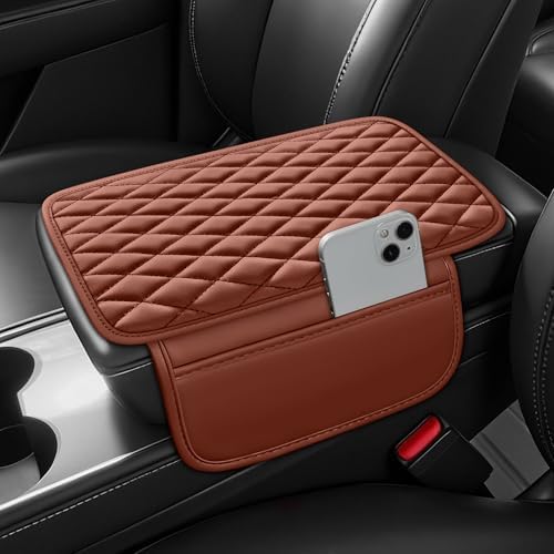 Leather Waterproof Car Armrest Console Pad by AuraSettle