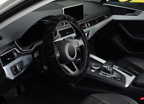 KAFEEK Warm Plush Steering Wheel Cover, Elastic Winter 15 Inch - Image 6