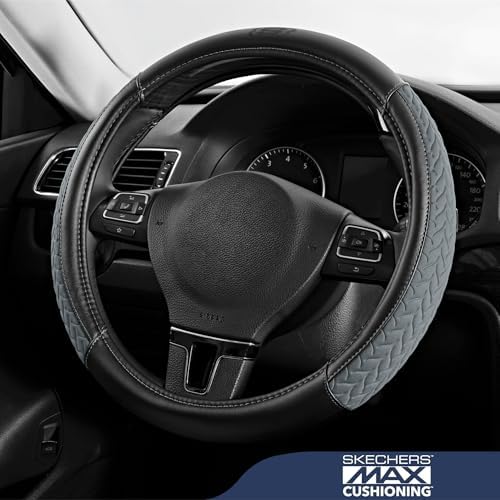 Skechers Steering Wheel Cover, Max Cushioning Leather Steering Wheel Cover - Image 2