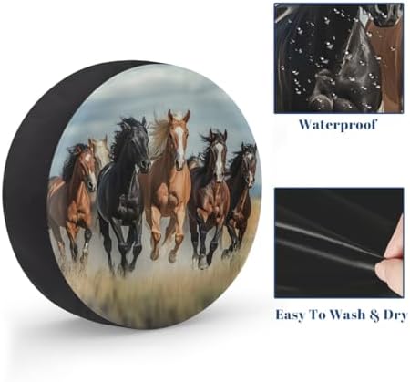 Horse Spare Tire Cover Waterproof Dust-Proof Spare Wheel Covers - Image 4