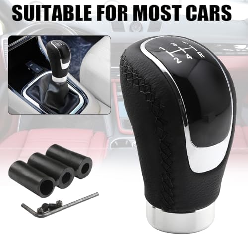 Osilly 5 Speed Shift Knob, Weighted Manual Gear Shifter Knobs, Leather Gear - Image 4