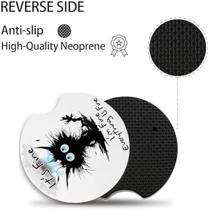 2 Pack Car Cup Holders, Universal Auto Anti Slip Insert Coaster, Rubber Car - Image 3