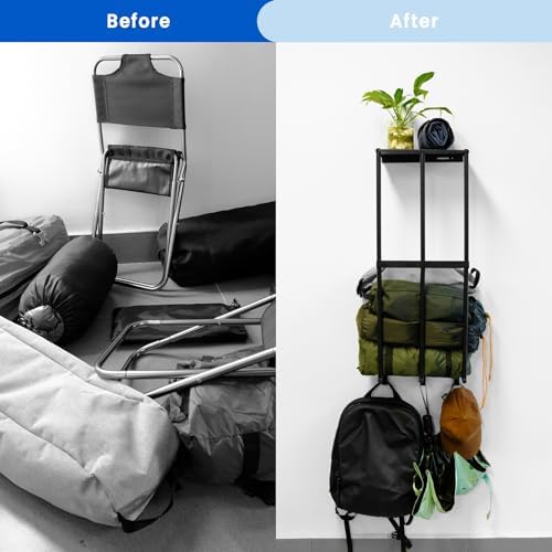 Camping Chair Storage Wall Mount Metal Rack - Image 6