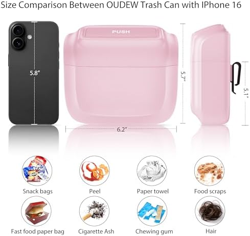 2 Pack Car Trash Can with Lid, Built-in Storage Garbage Bag - Image 2